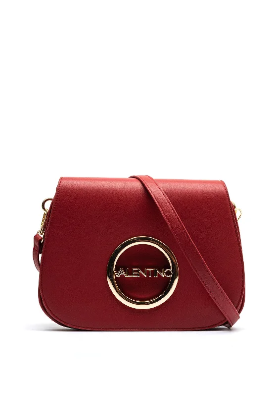 Valentino Moses Flapover Medium Crossbody Bag, Red