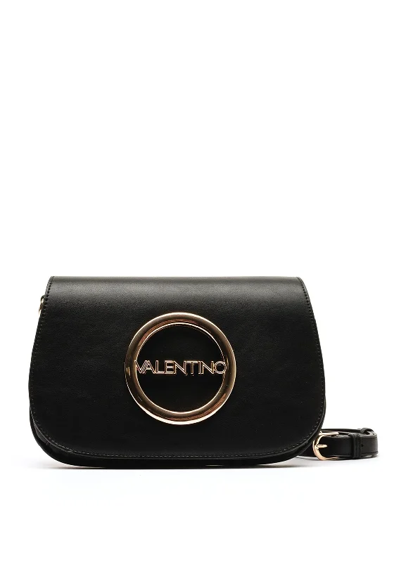 Valentino Moses Flapover Crossbody Bag, Black