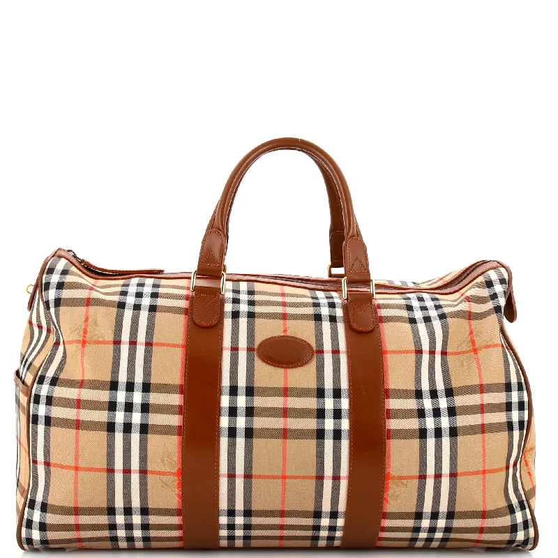 Vintage Duffle Bag Horseferry Check Canvas Large